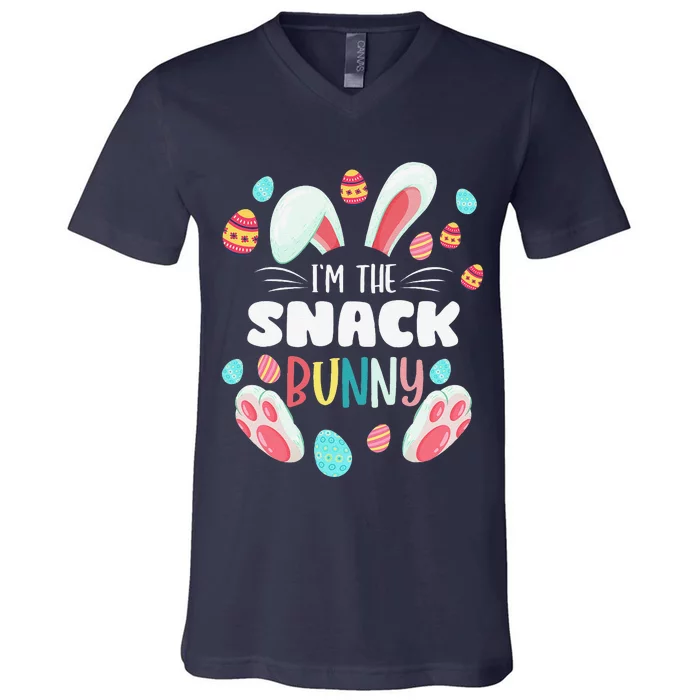 I'm The Snack Bunny Matching Family Easter Party V-Neck T-Shirt