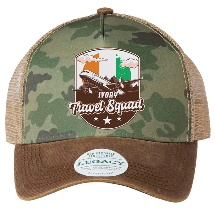 Ivory Travel Squad Adventure Airplane Travel Ivory Coast Legacy Tie Dye Trucker Hat