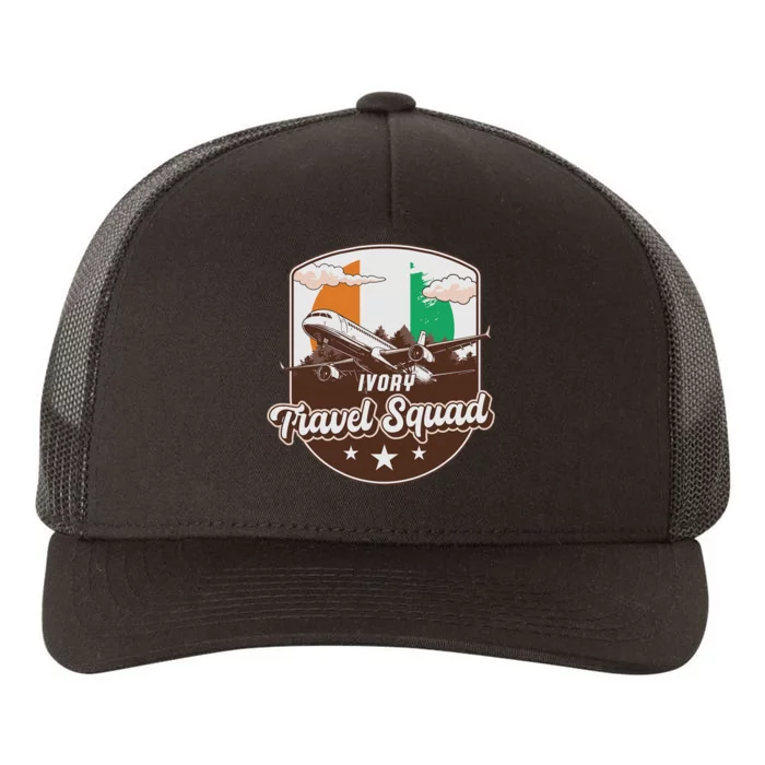 Ivory Travel Squad Adventure Airplane Travel Ivory Coast Yupoong Adult 5-Panel Trucker Hat