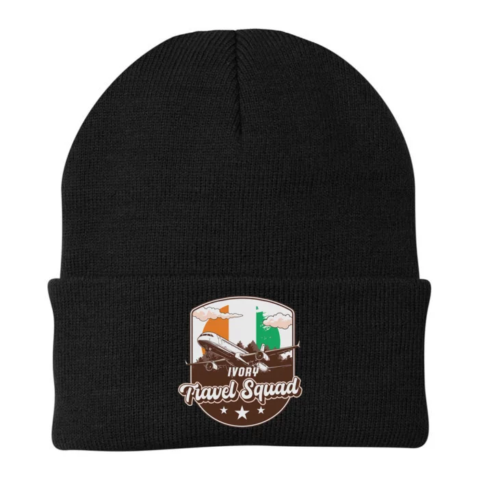 Ivory Travel Squad Adventure Airplane Travel Ivory Coast Knit Cap Winter Beanie