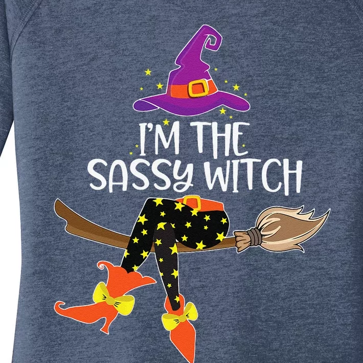 Im The Sassy Witch Halloween Matching Group Costume Women's Perfect Tri Tunic Long Sleeve Shirt