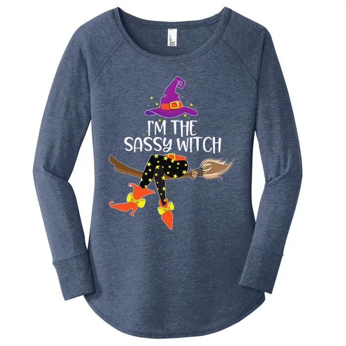 Im The Sassy Witch Halloween Matching Group Costume Women's Perfect Tri Tunic Long Sleeve Shirt