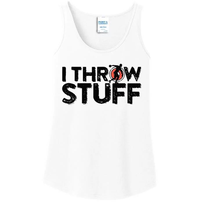 I Throw Stuff Shot Put Athlete Throwing Discus Track Field Ladies Essential Tank