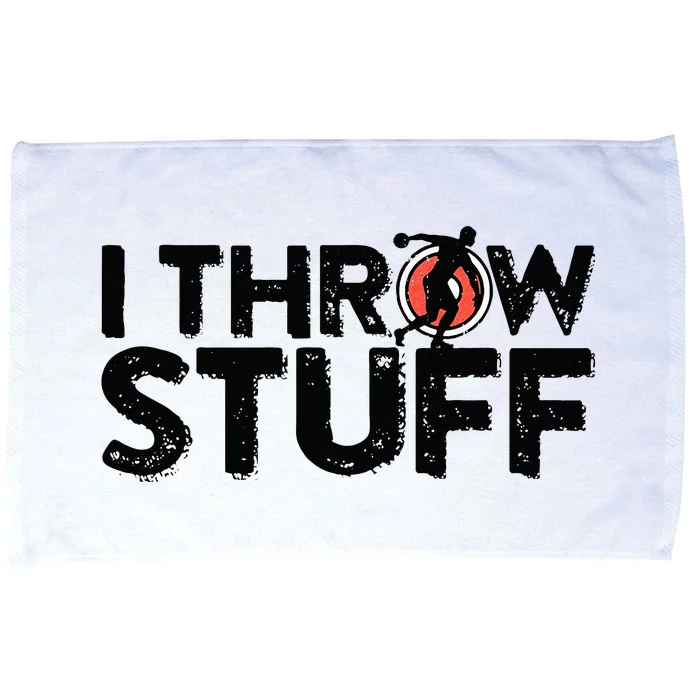 I Throw Stuff Shot Put Athlete Throwing Discus Track Field Microfiber Hand Towel