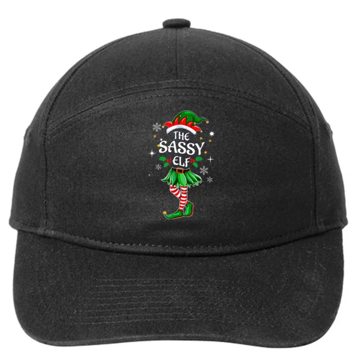 I'm The Sassy Elf Cute Family Christmas Matching 7-Panel Snapback Hat