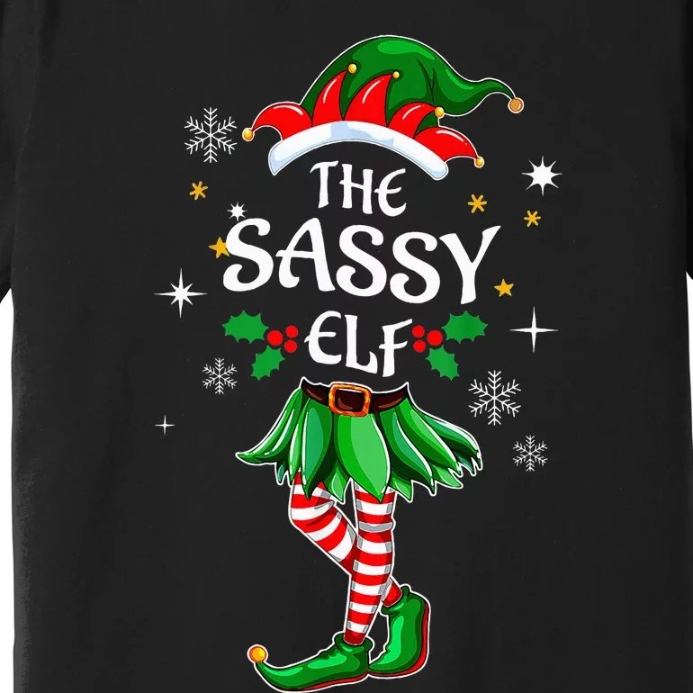 I'm The Sassy Elf Cute Family Christmas Matching Premium T-Shirt