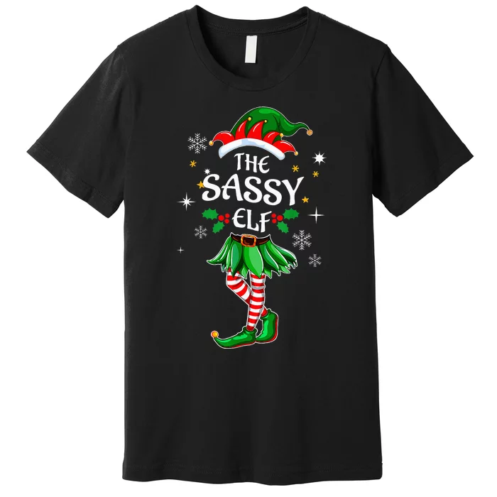 I'm The Sassy Elf Cute Family Christmas Matching Premium T-Shirt