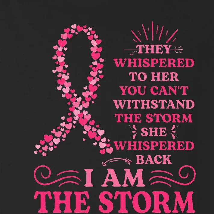 Im The Storm Warrior Pink Ribbon Women Breast Cancer Toddler Long Sleeve Shirt