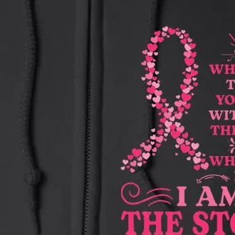 Im The Storm Warrior Pink Ribbon Women Breast Cancer Full Zip Hoodie