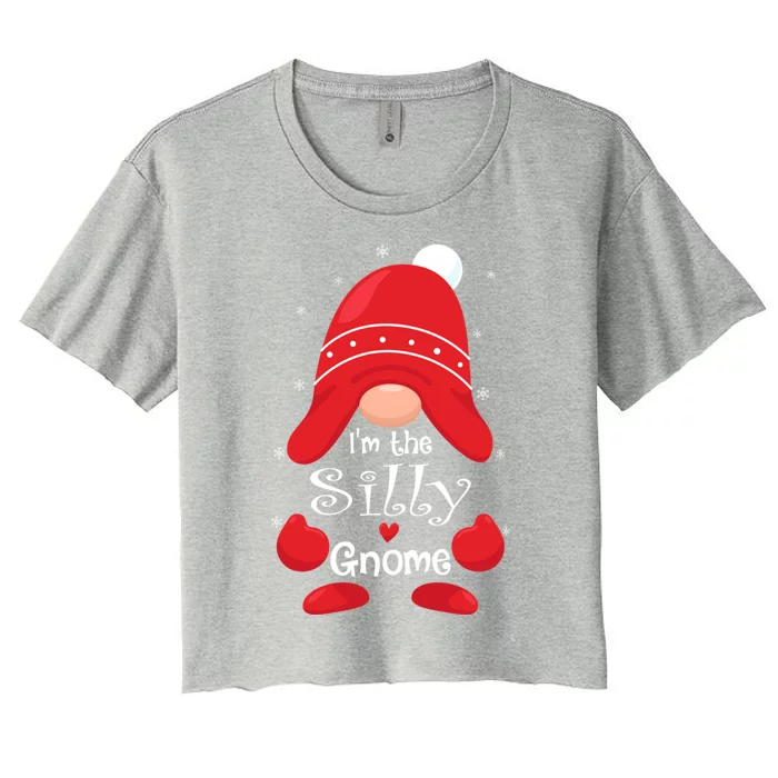 IM The Silly Gnome Family Matching Group Christmas Gift Funny Gift Women's Crop Top Tee