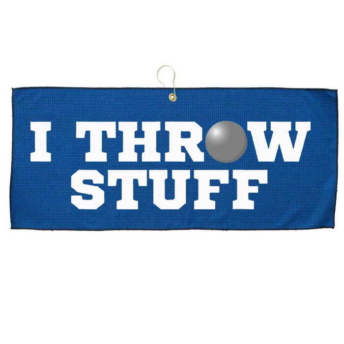 I Throw Stuff Shot Put Athlete Throwing Large Microfiber Waffle Golf Towel