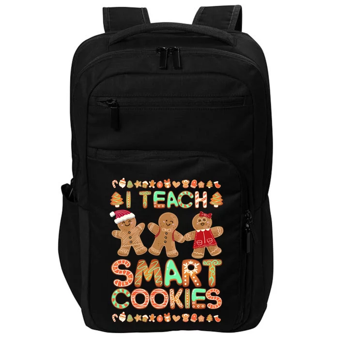 I Teach Smart Cookies Christmas Teacher Funny Gingerbread Meaningful Gift Impact Tech Backpack