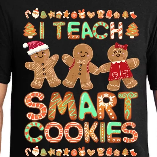 I Teach Smart Cookies Christmas Teacher Funny Gingerbread Meaningful Gift Pajama Set