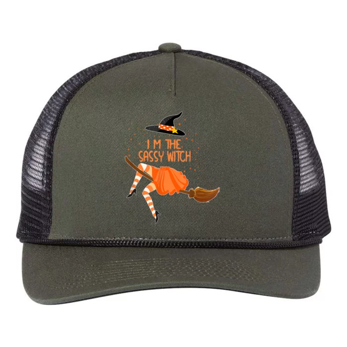 Im The Sassy Witch Halloween Matching Group Costume Retro Rope Trucker Hat Cap