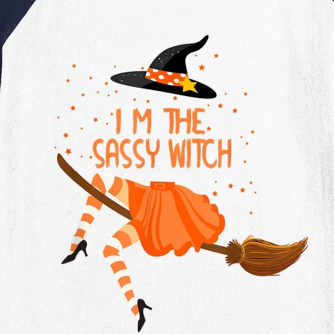 Im The Sassy Witch Halloween Matching Group Costume Baseball Sleeve Shirt