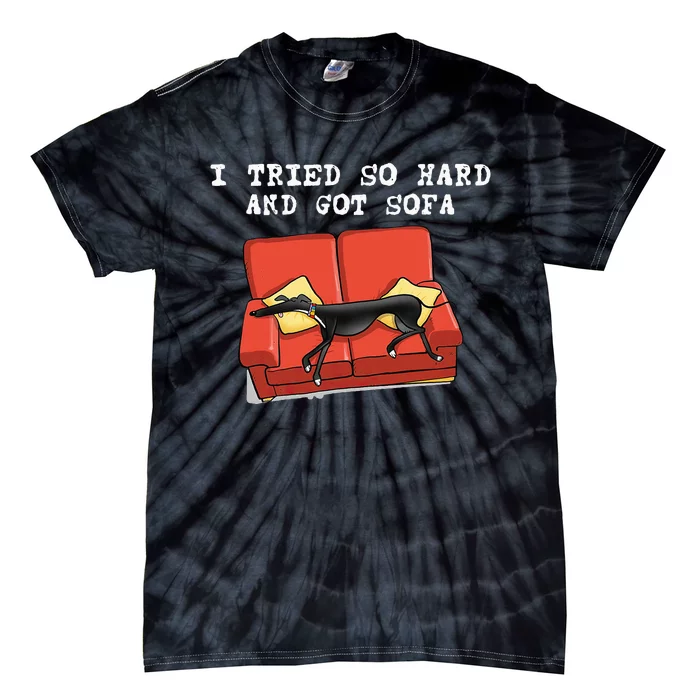 I Tried So Hard And Got Sofa Funny Dog Meme Tie-Dye T-Shirt