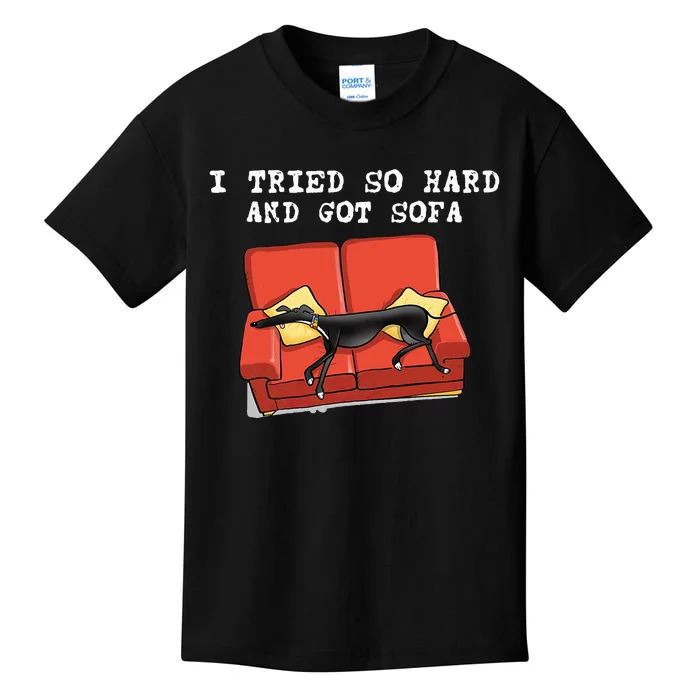 I Tried So Hard And Got Sofa Funny Dog Meme Kids T-Shirt