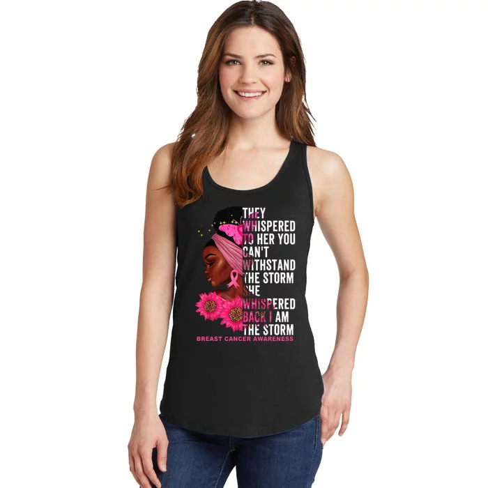 I'm The Storm Black Breast Cancer Survivor Pink Ribbon Ladies Essential Tank