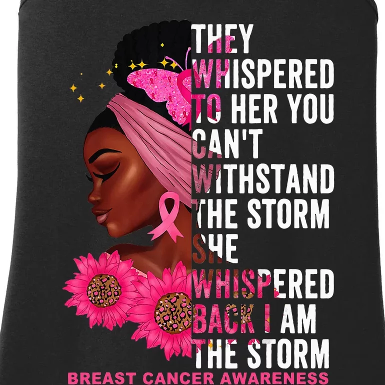 I'm The Storm Black Breast Cancer Survivor Pink Ribbon Ladies Essential Tank