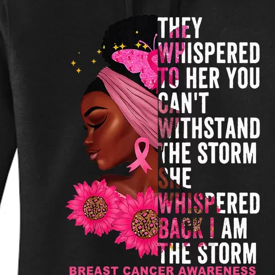 I'm The Storm Black Breast Cancer Survivor Pink Ribbon Women's Pullover Hoodie