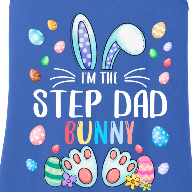 I'm The Step Dad Bunny Ears Easter Day Family Matching Gift Ladies Essential Tank