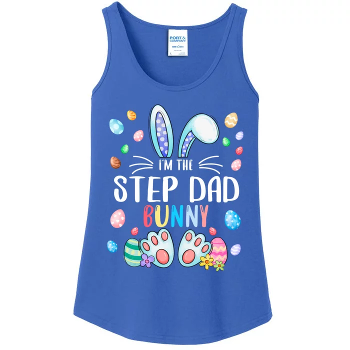 I'm The Step Dad Bunny Ears Easter Day Family Matching Gift Ladies Essential Tank