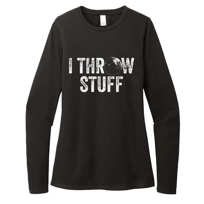 I Throw Stuff Shot Put Athlete Throwing Womens CVC Long Sleeve Shirt