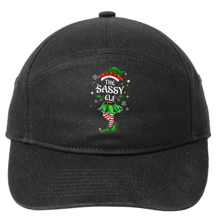 I'm The Sassy Elf Cute Family xmas Matching 7-Panel Snapback Hat