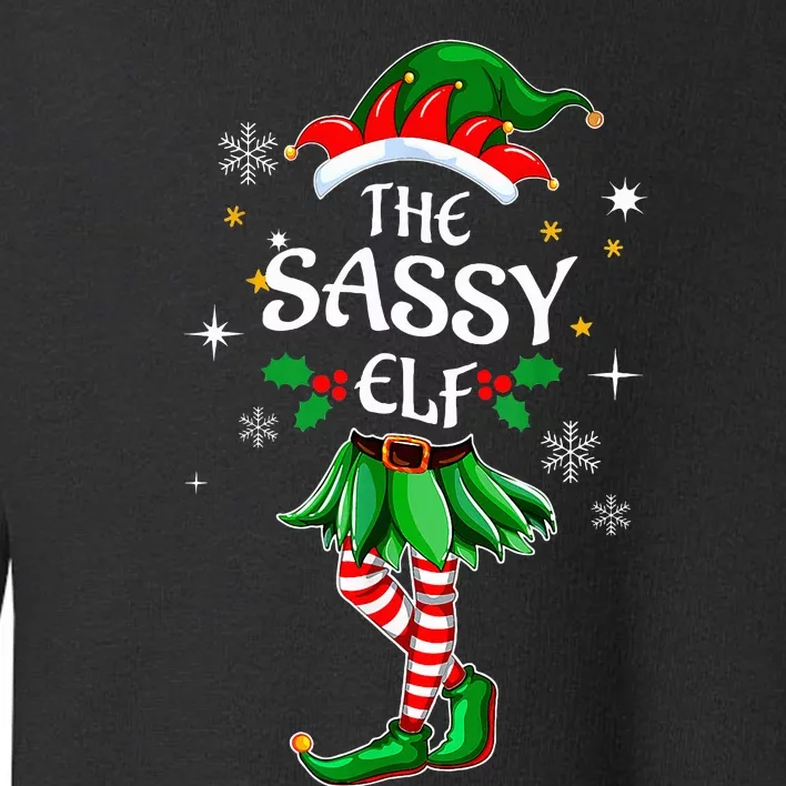 I'm The Sassy Elf Cute Family xmas Matching Toddler Sweatshirt