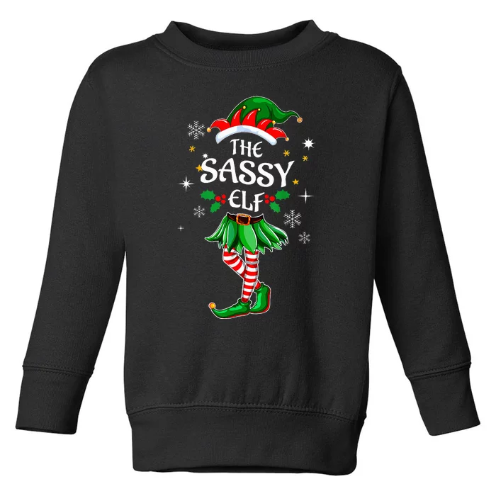 I'm The Sassy Elf Cute Family xmas Matching Toddler Sweatshirt