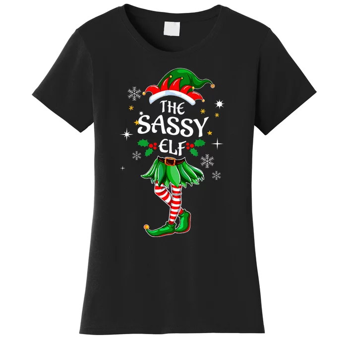 I'm The Sassy Elf Cute Family xmas Matching Women's T-Shirt