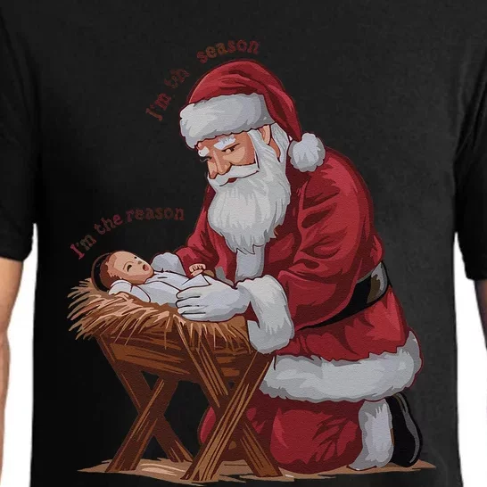 IM The Season Santa Im The Reason Jesus Christian Christmas Pajama Set