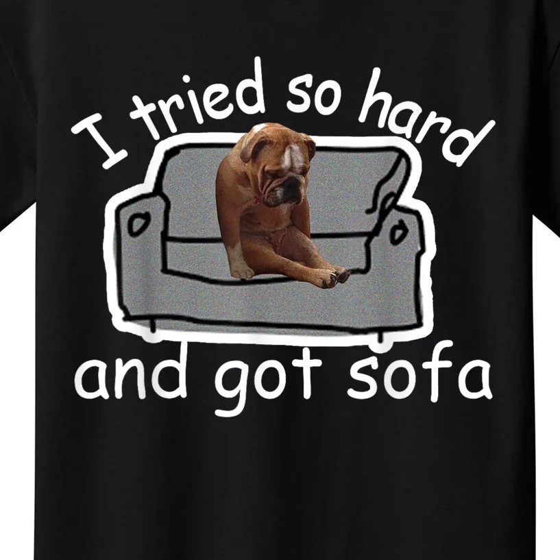 I Tried So Hard And Got Sofa Dog Meme Kids T-Shirt