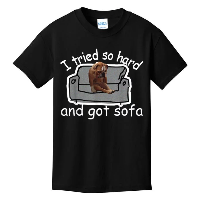 I Tried So Hard And Got Sofa Dog Meme Kids T-Shirt