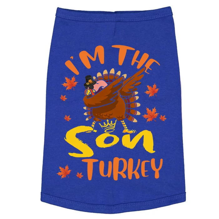 Im The Son Turkey Dabbing Turkey Thanksgiving Family Gift Doggie Tank