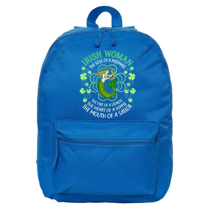 Irish The Soul Of A Mermaid Gift Funny Funny Gift Gift 16 in Basic Backpack