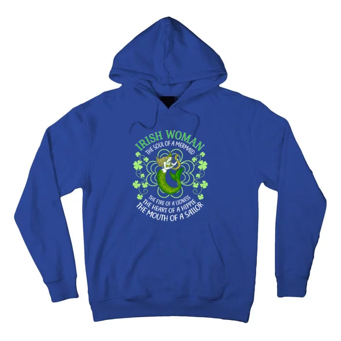 Irish The Soul Of A Mermaid Gift Funny Funny Gift Gift Tall Hoodie