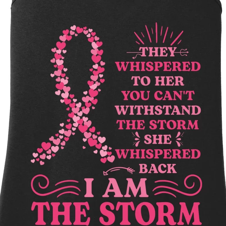 I'm The Storm Warrior Pink Ribbon Women Breast Cancer Ladies Essential Tank