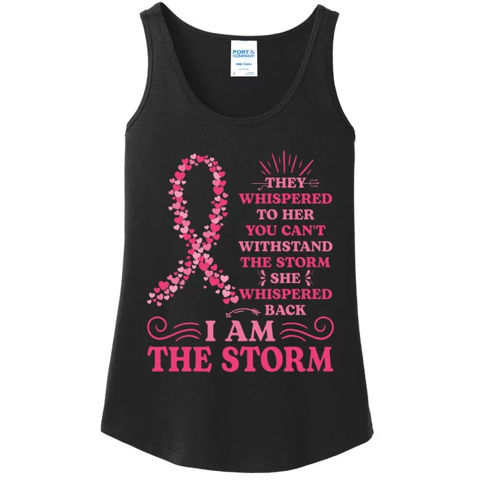 I'm The Storm Warrior Pink Ribbon Women Breast Cancer Ladies Essential Tank