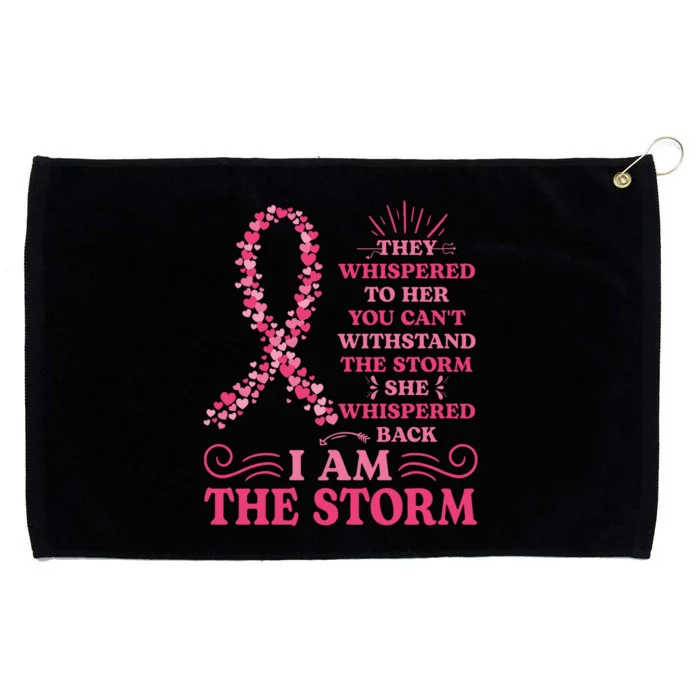 I'm The Storm Warrior Pink Ribbon Women Breast Cancer Grommeted Golf Towel