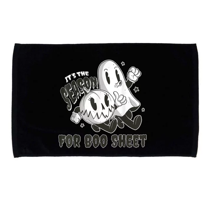 Its The Season For Boo Sheet Funny Ghost Saying Halloween Microfiber Hand Towel