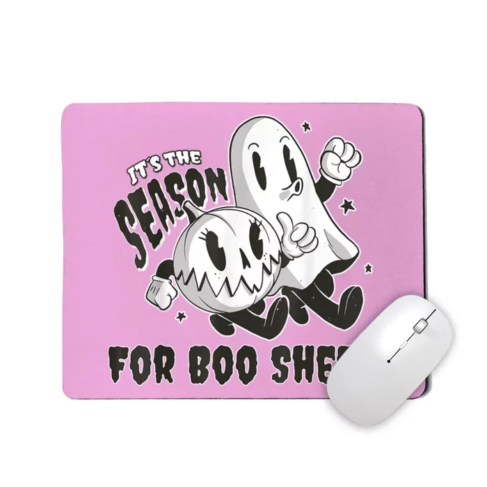 Its The Season For Boo Sheet Funny Ghost Saying Halloween Mousepad