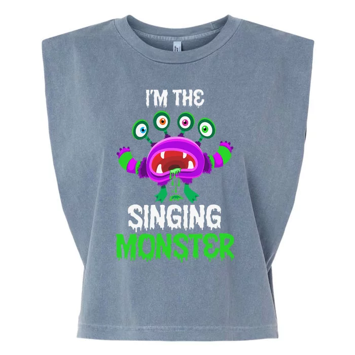 Im The Singing Monster Matching Family Halloween Garment-Dyed Women's Muscle Tee