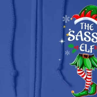 I'm The Sassy Elf Cute Family Christmas Matching Full Zip Hoodie