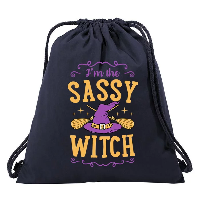 IM The Sassy Witch Funny Cute Matching Witchy Halloween Gift Drawstring Bag