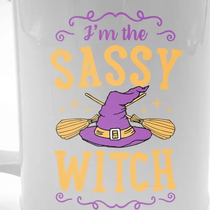 IM The Sassy Witch Funny Cute Matching Witchy Halloween Gift Front & Back Beer Stein