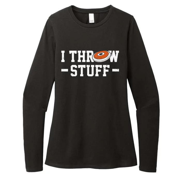 I Throw Stuff Discus Throwing Discus Thrower Throwing Sports Womens CVC Long Sleeve Shirt