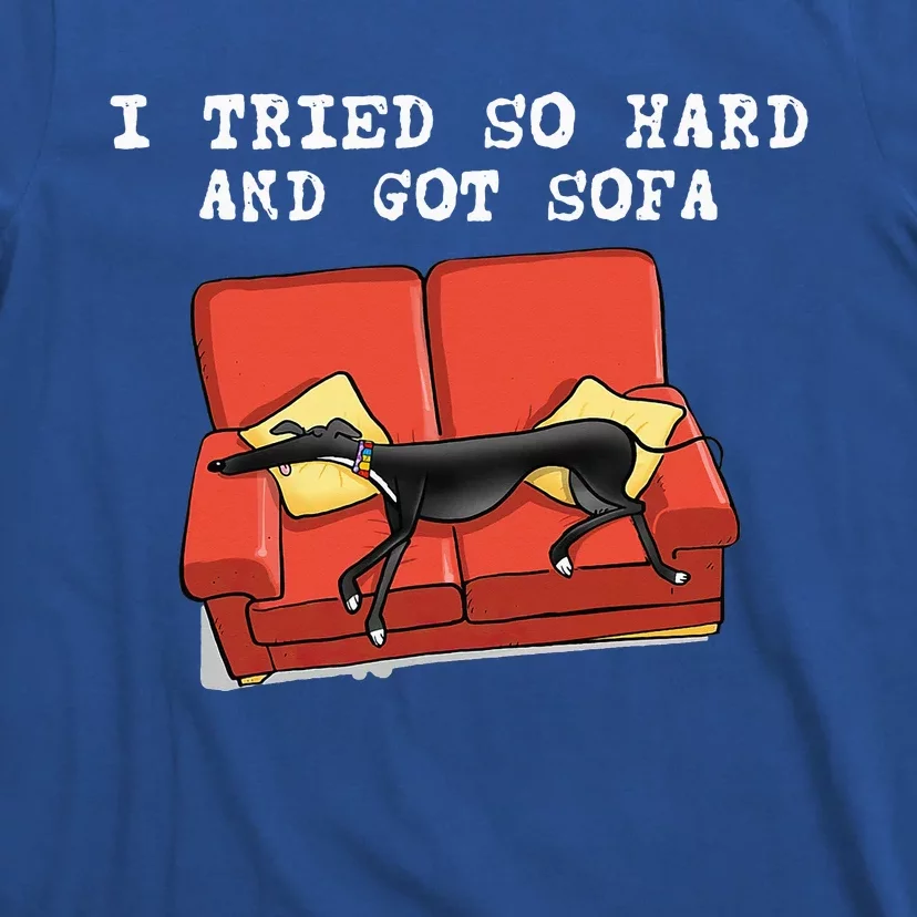 I Tried So Hard And Got Sofa Funny Dog Meme Quote Sarcastic T-Shirt