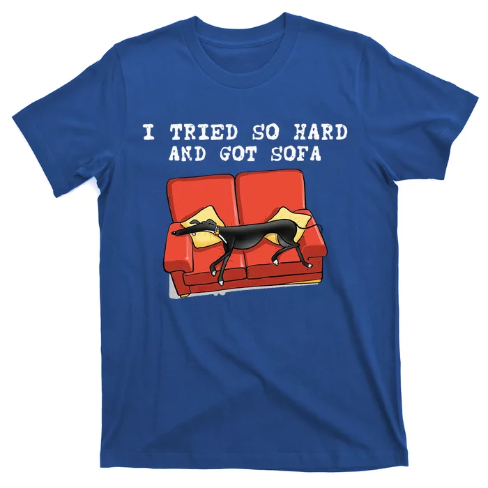 I Tried So Hard And Got Sofa Funny Dog Meme Quote Sarcastic T-Shirt