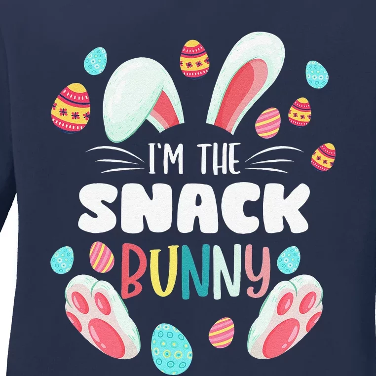 I'm The Snack Bunny Matching Family Easter Party Ladies Long Sleeve Shirt